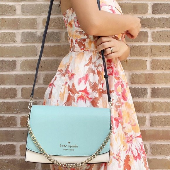 kate spade Handbags - Kate Spade Convertible Crossbody Poolside Blue White